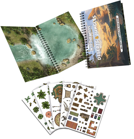 Into the Wilds Battlemap Book Volume 1: Deserts & Jungles