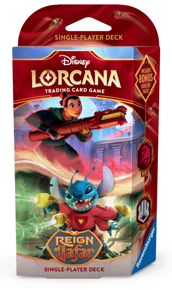 Disney Lorcana TCG: Reign of Jafar Starter Deck Mulan / Stitch (Ruby & Steel)