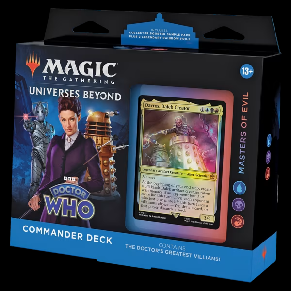 doctor who commander decks mtg Magic: The Gathering Universes Beyond Doctor Who Commander Deck – Travelling Man UK