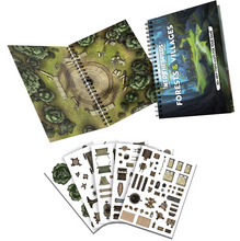 Load image into Gallery viewer, Into the Wilds Battlemap Book Volume 1: Forests &amp; Villages
