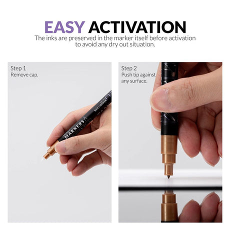Gaahleri Metallic Series Markers Aluminium