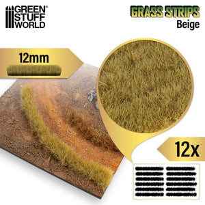 Green Stuff World Grass Strips 12mm Beige