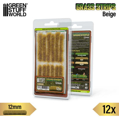 Green Stuff World Grass Strips 12mm Beige