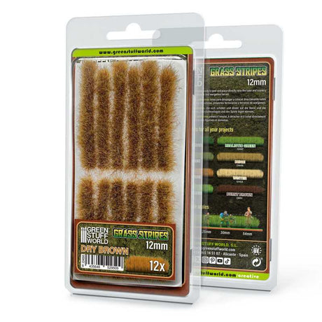 Green Stuff World Grass Strips 12mm Dry Brown