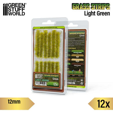 Green Stuff World Grass Strips 12mm Light Green