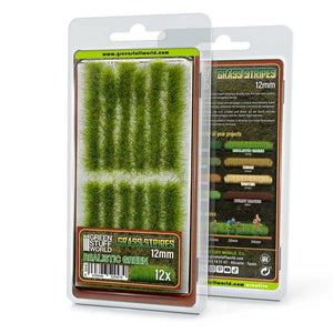 Green Stuff World Grass Strips 12mm Realistic Green