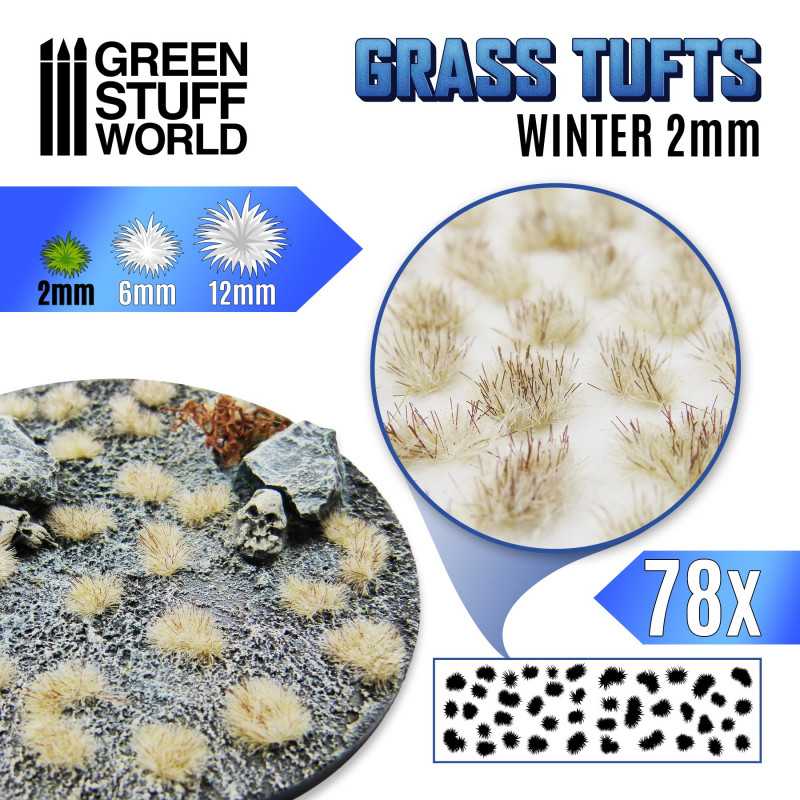 Green Stuff World Grass Tufts White Winter 2mm