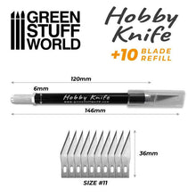 Last inn bildet i Gallery Viewer, Green Stuff World Professional Metal Hobby Knife With Reserve Blades