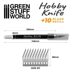 Green stuff world professionel metal hobbykniv med reserveblade