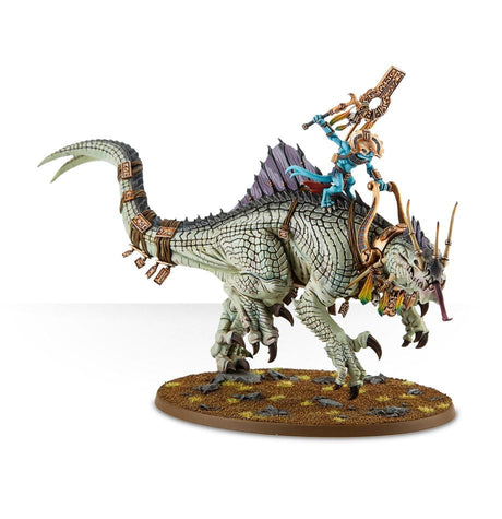 Seraphon Skink Oracle On Troglodon/Saurus Scar-Veteran On Carnosaur