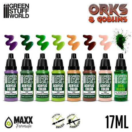 Green Stuff World Paint Set Orcs And Goblins