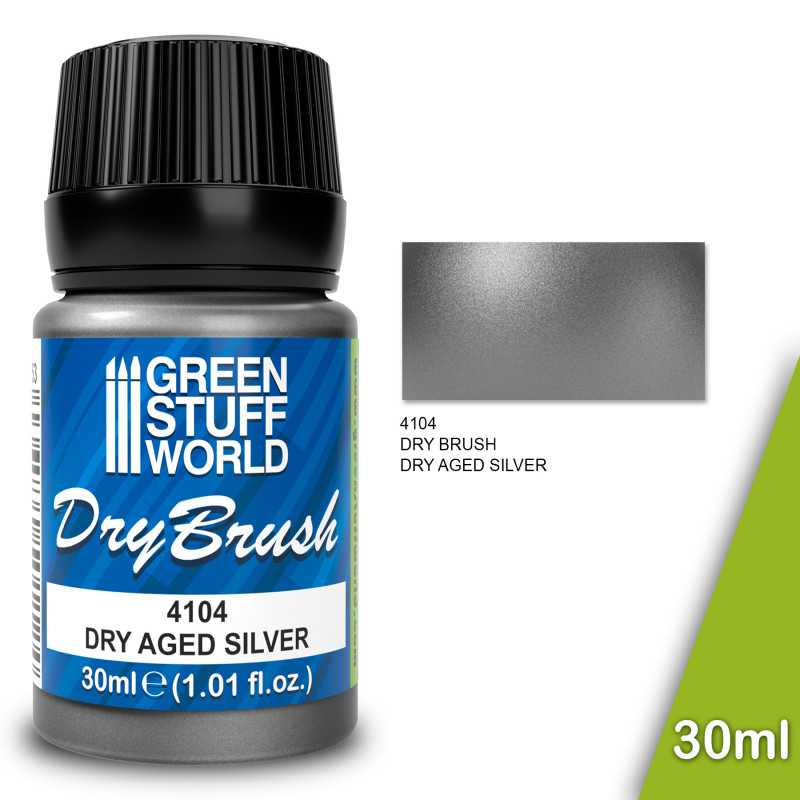 Green Stuff World Metallic Dry brush Dry Aged Silver 30ml