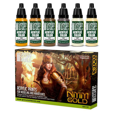 Green Stuff World Paint Set NMM Gold