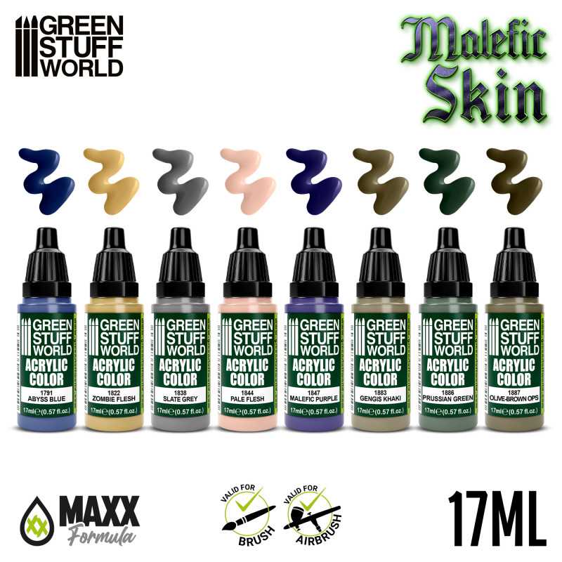 Green Stuff World Paint Set Malefic Skin