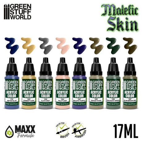 Green Stuff World Paint Set Malefic Skin