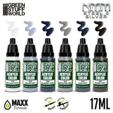 Green Stuff World Paint Set NMM Steel And Silver