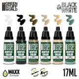 Green Stuff World Paint Set Black And White