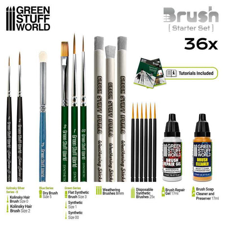Green Stuff World Starter Brush Set (B GRADE)