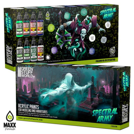 Green Stuff World Paint Set Spectral Army