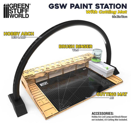 Green Stuff World Paint Station With Cutting Mat