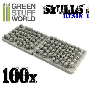 Green Stuff World Resin Skulls Set x100
