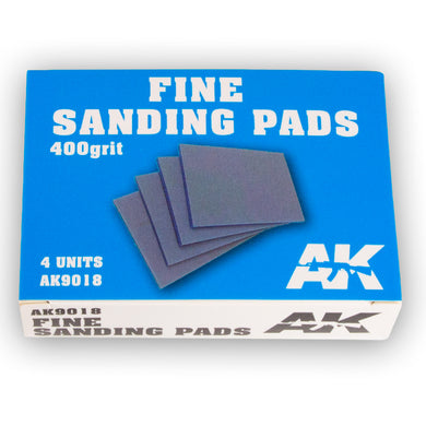 AK Interactive Fine Sanding Pads 400 Grit 4 Units