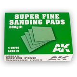 AK Interactive Super Fine Sanding Pads 800 Grit 4 Units