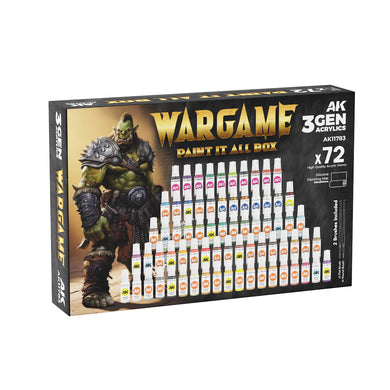 AK Interactive 3Gen Wargame Paint It All Box x72