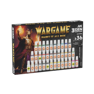 AK Interactive 3Gen Wargame Paint It All Box x36