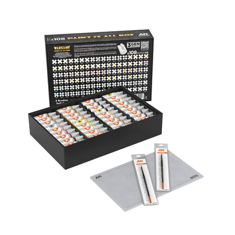 AK Interactive 3Gen Wargame Paint It All Box x108