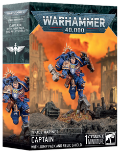 Space Marines Captain With Jump Pack And Relic Shield