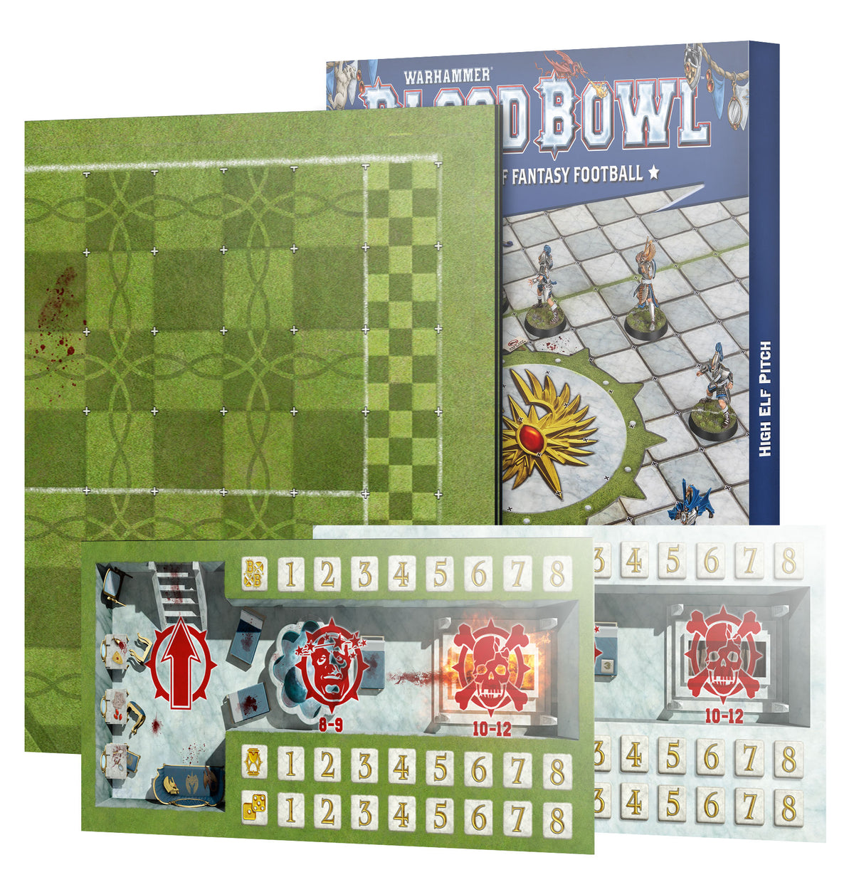 Blood Bowl High Elf Team Pitch & Dugouts