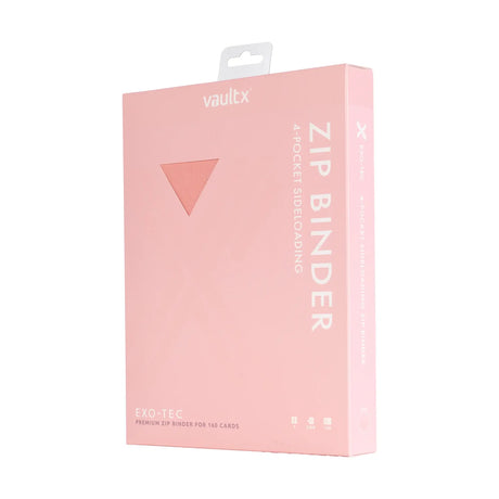 VaultX Exo-Tec Zip Binder Just Pink 4 Pocket