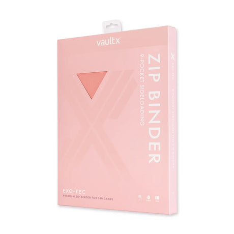 VaultX Exo-Tec Zip Binder Just Pink 9 Pocket