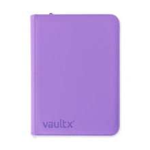 Load image into Gallery viewer, VaultX Exo-Tec Zip Binder Just Purple 9 Pocket