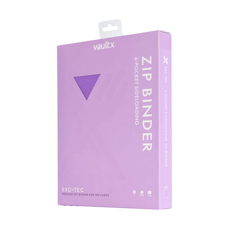 VaultX Exo-Tec Zip Binder Just Purple 4 Pocket