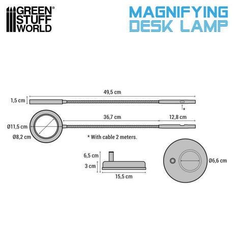 Green Stuff World Lamp With Magnifying Glass Darth Black