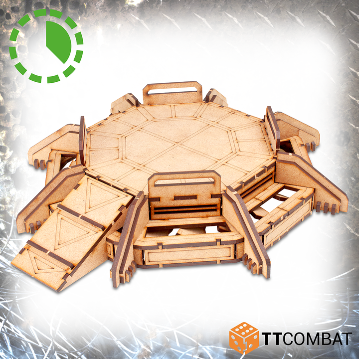 TTCombat Tabletop Scenics - Sci-fi Gothic Bolstered Landing Pad