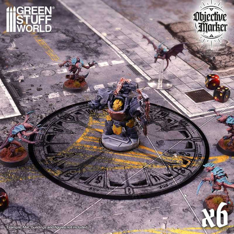 Green Stuff World Transparent Compatible WH40k Target Markers x6