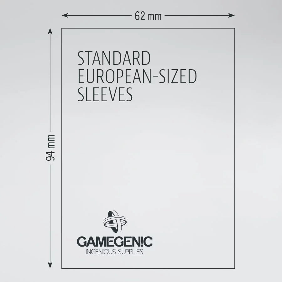 Gamegenic Board Game Sleeves: Standard European Clear (50 ct)