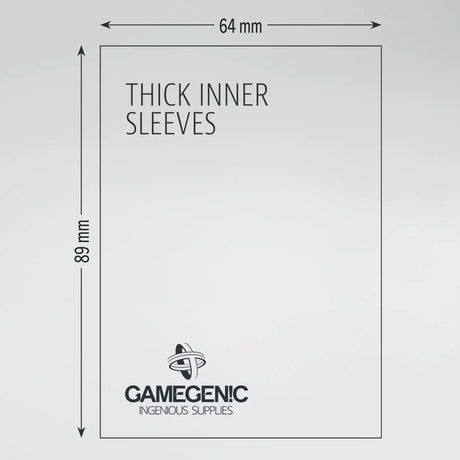 Gamegenic Thick Inner Sleeves: Standard Size Cards 64x89mm (50 ct)