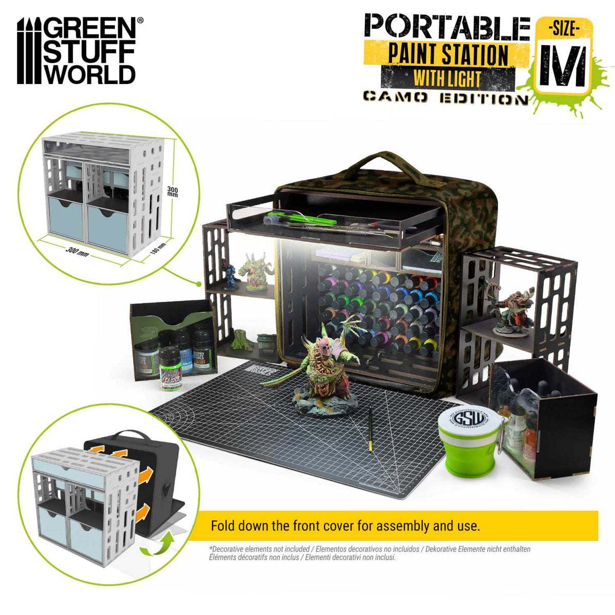 Green Stuff World Miniature Portable Paint Station Camo