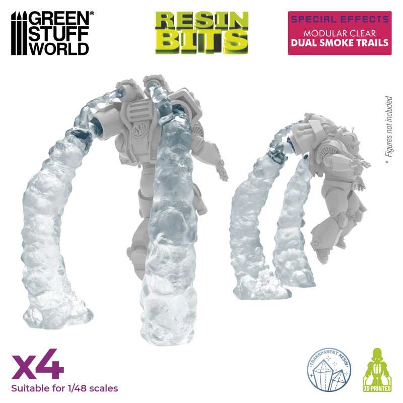 Green Stuff World Modular Clear Dual Smoke Trails For Jump Packs