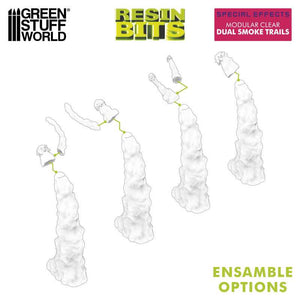 Green Stuff World Modular Clear Dual Smoke Trails For Jump Packs
