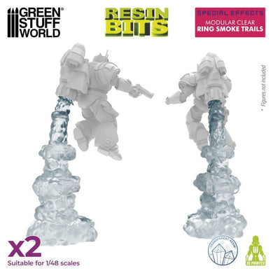 Green Stuff World Modular Clear Ring Smoke Trails For Jump Packs