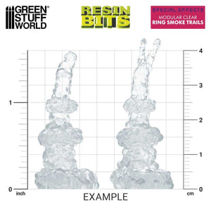 Green Stuff World Modular Clear Ring Smoke Trails For Jump Packs