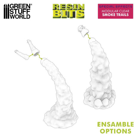 Green Stuff World Modular Clear Smoke Trails For Jump Packs
