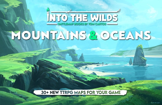 Into the Wilds Battlemap Book Volume 1: Mountains & Oceans