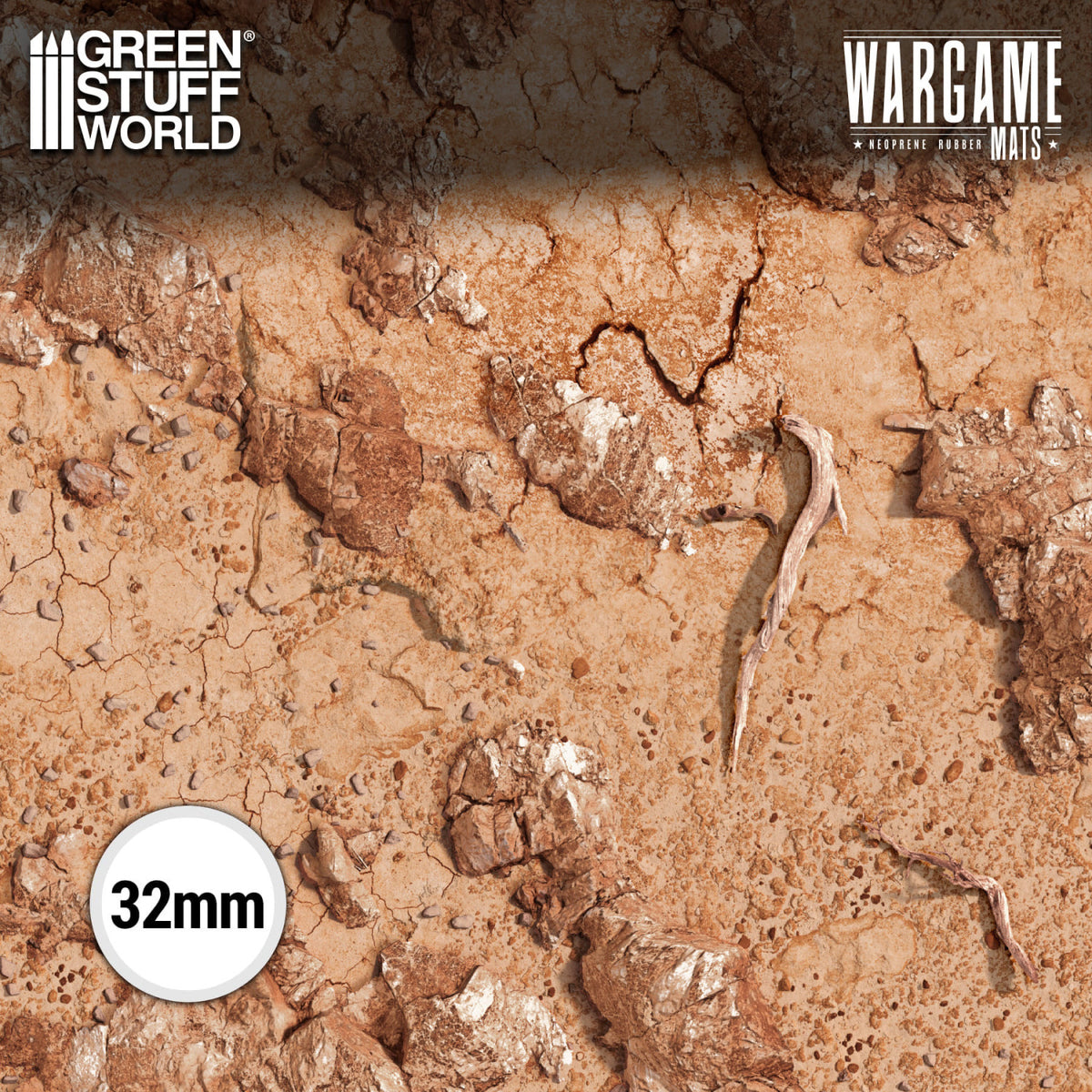 Green Stuff World Neoprene Mat 44x60 Dreadrock Badlands with Deployment Lines