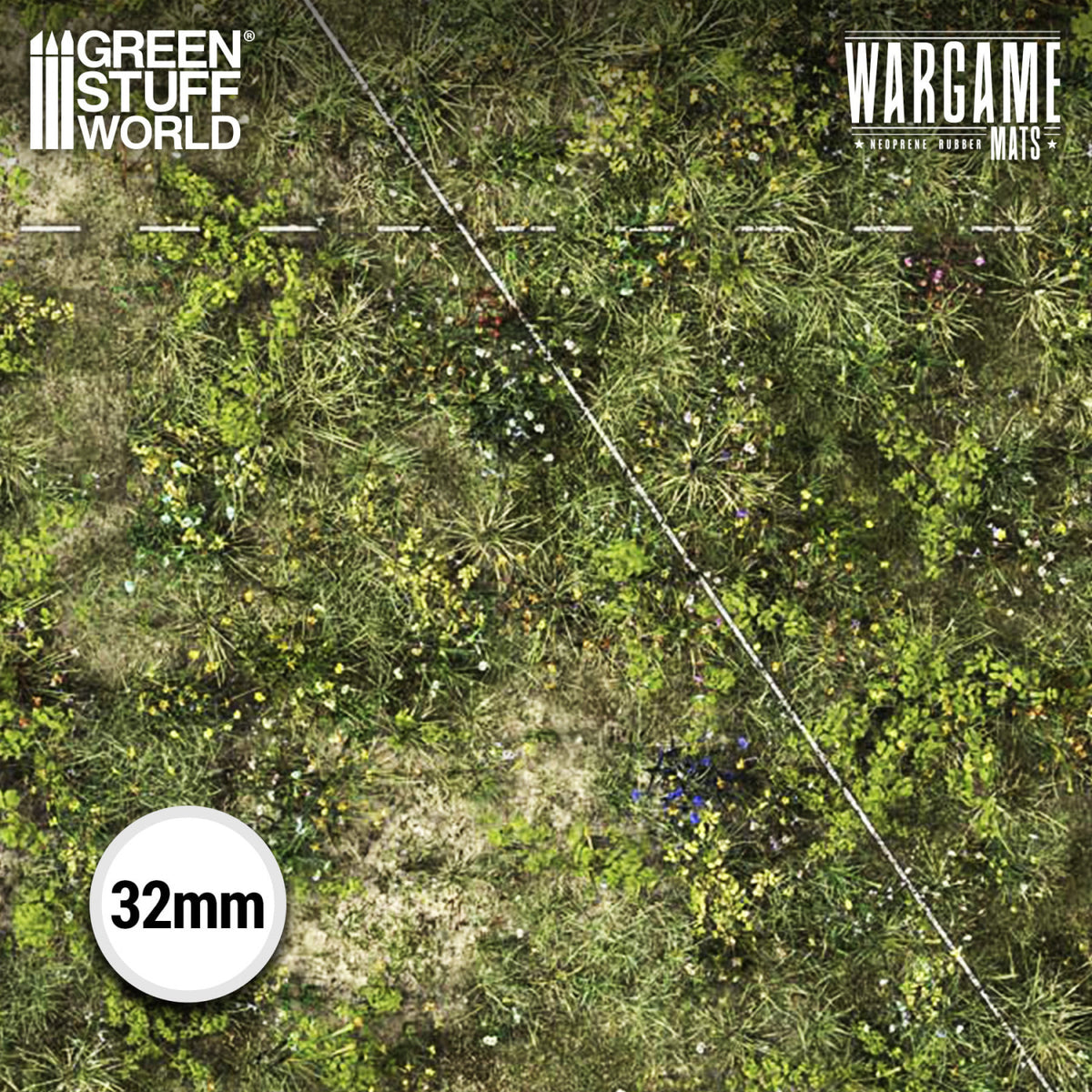 Green Stuff World Neoprene Mat 44x60 Duskriver Meadows with Deployment Lines
